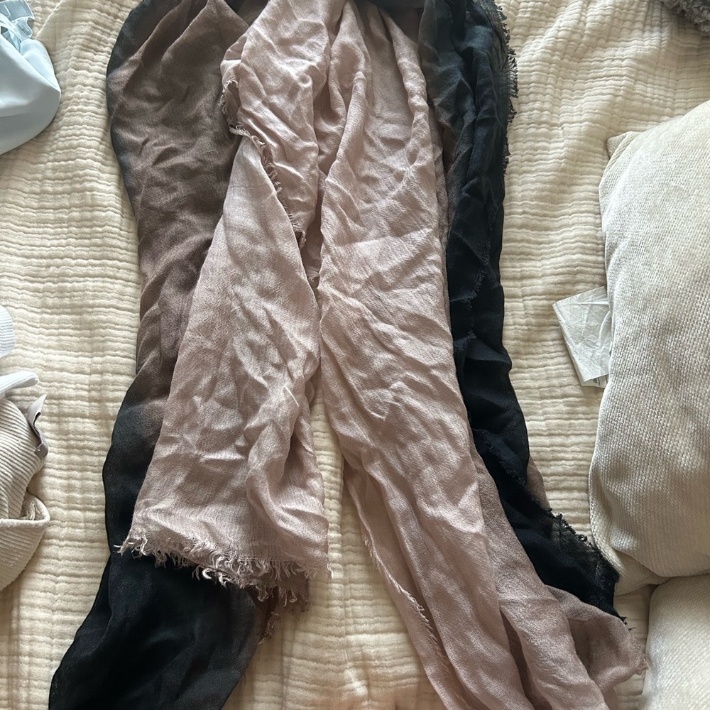 Chic Pink and Black Scarf